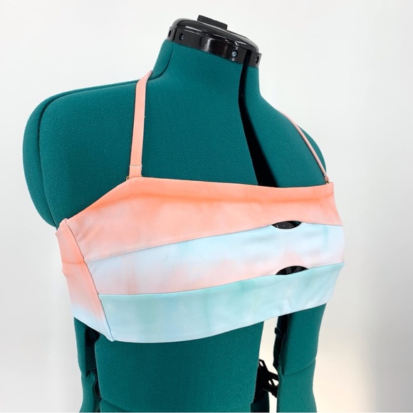 PQ Swim NWT Sunset Colour Block Bandeau Bikini Top, Large - Picture 7 of 16